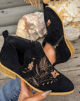 Helvano | Bestickte Stiefeletten mit niedrigem Absatz für Damen