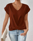 Helvano | Damen T-Shirt mit V-Ausschnitt