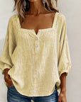 Helvano | Bluse mit eckigem Kragen für Damen