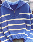 Helvano | Gestreifter Troyer-Pullover für Damen