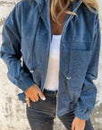 Helvano | Cordjacke mit Kapuze und Kordelzug für Damen