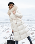 Helvano | Tailliertes Winterkleid für Damen mit langen Ärmeln