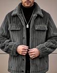 Helvano | Gestreifte Strickjacke für Herren