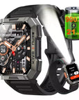 Helvano | Rugged Smartwatch mit Anruf & SOS in Schwarz