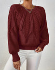 Helvano | Lockerer Zopfstrickpullover für Damen