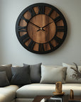 Helvano | Wanduhr aus Holz mit römischen Ziffern