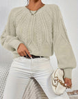 Helvano | Lockerer Zopfstrickpullover für Damen