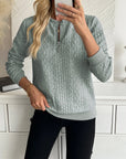 Helvano | Strukturierte Zip-Sweatjacke für Damen