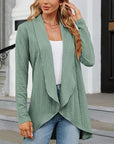 Helvano | Offener drapierter Strickcardigan für Damen