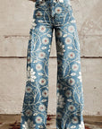 Helvano | Weite Boho-Hose für Damen in Blau