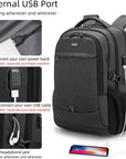 Helvano | Laptop-Rucksack mit USB-Anschluss für Reisen