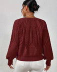 Helvano | Lockerer Zopfstrickpullover für Damen