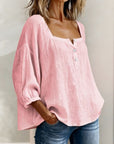 Helvano | Bluse mit eckigem Kragen für Damen