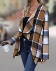 Helvano | Drapierte karierte Jacke für Damen
