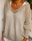 Helvano | Lockerer Strickpullover mit Kapuze