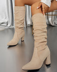 Helvano | Kniehohe Slouch-Stiefel mit Absatz für Damen