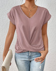 Helvano | Damen T-Shirt mit V-Ausschnitt