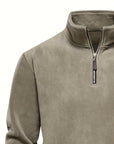 Helvano | Herren Strickpullover mit Stehkragen und Half-Zip