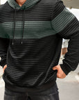Helvano | Strukturierter Colorblock-Hoodie für Herren