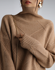 Helvano | Damen Rollkragenpullover mit geometrischem Muster