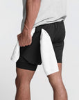Helvano | 2-in-1 Sportshorts mit Innenhose für Herren