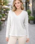 Helvano | Vintage Pullover mit V-Ausschnitt für Damen