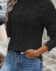 Helvano | Zopfstrick-Rollkragenpullover für Damen