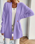 Helvano | Lockere offene Strickjacke für Damen