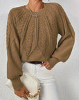Helvano | Zopfstrick-Pullover mit Rundhals