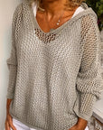 Helvano | Lockerer Strickpullover mit Kapuze