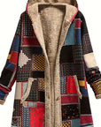 Helvano | Patchwork-Jacke mit Kapuze für Damen