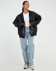 Helvano | Oversized Lederjacke für Damen