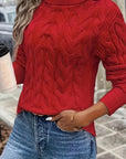 Helvano | Zopfstrick-Rollkragenpullover für Damen