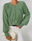 Helvano | Zopfstrick-Pullover mit Rundhals