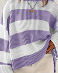 Helvano | Lockerer Colorblock-Strickpullover für Damen