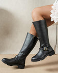 Helvano | Vintage Damen-Stiefel mit niedrigem Absatz