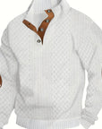 Helvano | Henley-Strickpullover mit Stehkragen für Herren