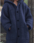 Helvano | Strickjacke mit Kapuze und Knöpfen für Damen