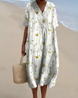 Helvano | Boho Blumenkleid mit lockerem Schnitt