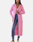 Helvano | Lange Damen-Strickjacke mit Kapuze