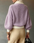 Helvano | Lockerer Half-Zip Strickpullover für Damen