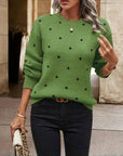 Helvano | Damen-Strickpullover mit Punkten