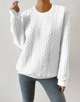 Helvano | Zopfstrick-Sweatshirt für Damen
