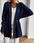 Helvano | Lockere offene Strickjacke für Damen
