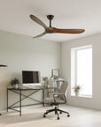 Helvano | Deckenventilator mit Licht und Fernbedienung in Schwarz