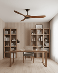 Helvano | Deckenventilator mit Licht und Fernbedienung in Schwarz