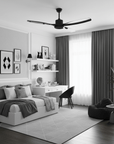Helvano | Deckenventilator mit Fernbedienung & Holzoptik