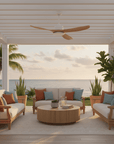 Helvano | Deckenventilator mit Fernbedienung & Holzoptik