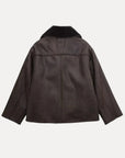 Helvano | Oversized Damenjacke mit Fell in Braun
