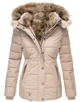 Helvano | Warme Winterjacke mit Fellkapuze für Damen